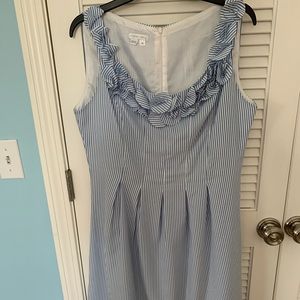 Seersucker Midi Dress